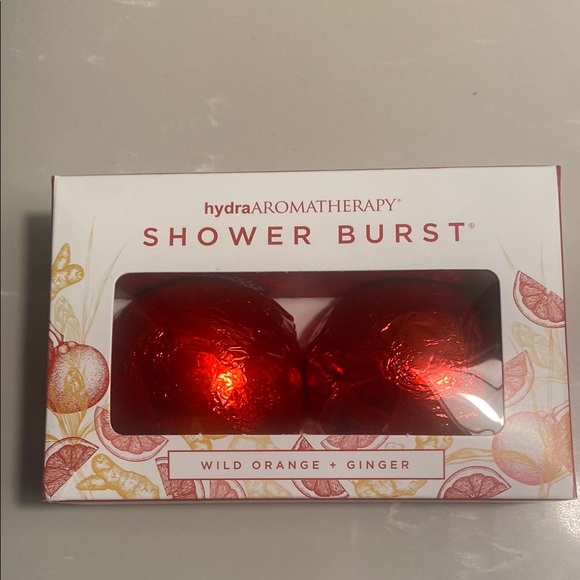 Hydra aromatherapy shower bursts Set 2 Wild orange Ginger Ess oils NWT - Picture 1 of 4